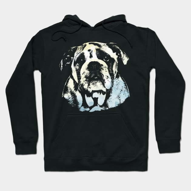 Cute English Bulldog Puppy Hoodie by Nartissima